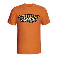 cristiano ronaldo comic book t shirt orange kids