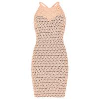 cross back jacquard bodycon dress 10