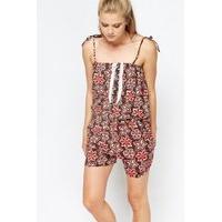 Crochet Trim Paisley Playsuit