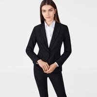 cropped blazer black