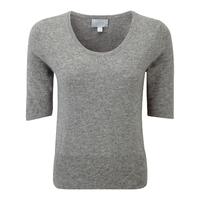 cropped cashmere t shirt classic grey 16