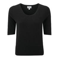 cropped cashmere t shirt black 18