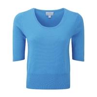 cropped cashmere t shirt greek blue 18