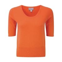 Cropped Cashmere T-Shirt (Sunset Orange / 16)