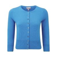 Crop Cashmere Cardigan (Greek Blue / 20)