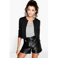 crop edge to edge jacket black