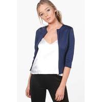 Crop Edge To Edge Jacket - navy