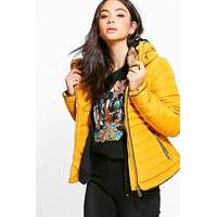 crop bubble coat mustard