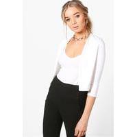 Crop Edge To Edge Jacket - cream