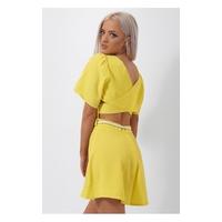 Cross Back Yellow Playsuit