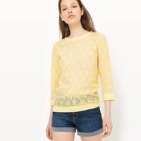 Crew Neck Sweatshirt with Lace