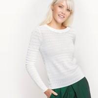 Crew Neck Jumper with Back Button Fastening