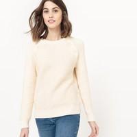 Crew Neck Jumper with Buttoned Shoulders