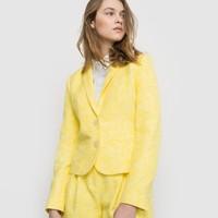 Cropped Jacket with Tailored Collar