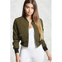 Cropped Bomber Jacket