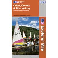 crieff comrie glen artney os explorer active map sheet number 368