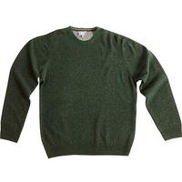 Crewneck Lambswool Jumper, Forest, Size XXL, Lambswool