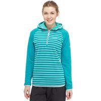 craghoppers womens sabine half zip hooded fleece blue