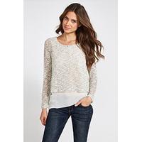 cream double layered long sleeved top