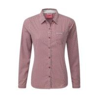 craghoppers nosilife olivie longsleeve shirt red