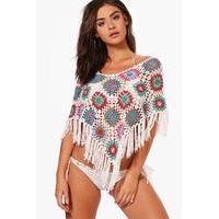 Crochet Beach Poncho - multi