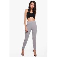 Crepe Stretch Skinny Trousers - grey