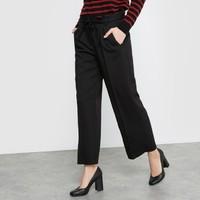 Cropped Straight Leg Trousers