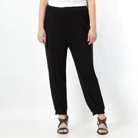 Cropped Trousers with Elasticated Waist