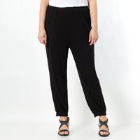 cropped trousers with elasticated waist