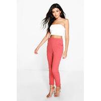 Crepe Super Stretch Skinny Trousers - antique rose