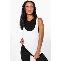 Cross Back Sports Vest - white