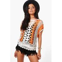 Crochet Knitted Top - orange