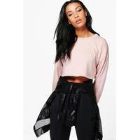 Crop Oversized Sweat - rose