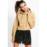 Cropped Overhead Hoody - camel