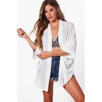 crochet batwing cardigan white