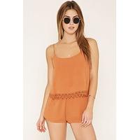 Crochet-Trimmed Cami Playsuits