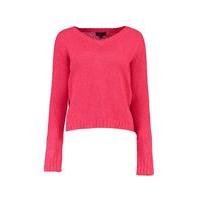 Crop Knit Jumper - fuchsia