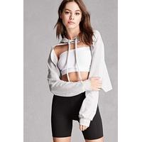 Cropped Raw-Cut Front Hoodie