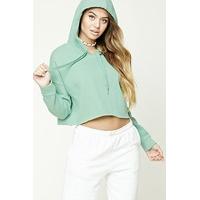 Cropped Raw-Cut Hoodie