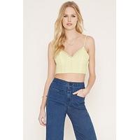 crochet trim cropped cami