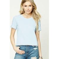 Crochet-Trimmed Boxy Top