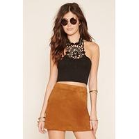 Crochet-Paneled Crop Top