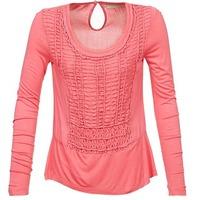 cream karen womens long sleeve t shirt in pink