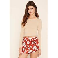 Cropped Crew Neck Top