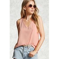 crepe woven v neck top