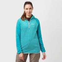 craghoppers womens sabine half zip hooded fleece blue