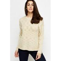 Cream Dip Hem Jumper