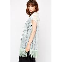 Crochet Fringed Kimono