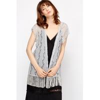 Crochet Fringed Kimono