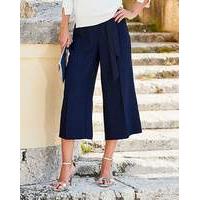 Crop Wide Leg Tie Waist Trouser Regular